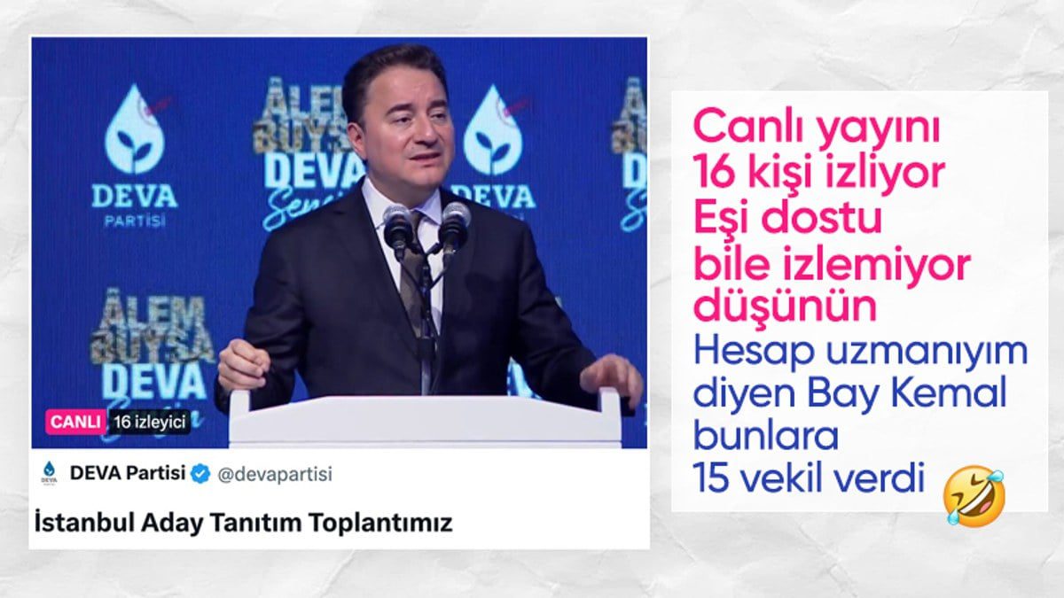Ali Babacan’ın aday tanıtım toplantısı konuşmasını 16 kişi izledi