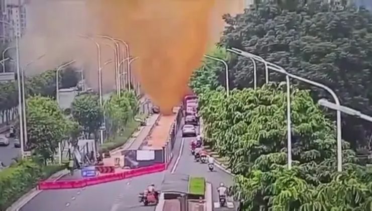 Çin’de kanalizasyon bomba gibi patlayınca olanlar oldu: İnsanların üzerine dışkı yağdı…