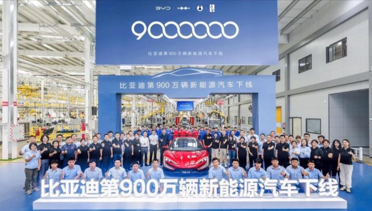 Çinli otomobil üreticisi BYD, 9 milyonuncu aracını üretti