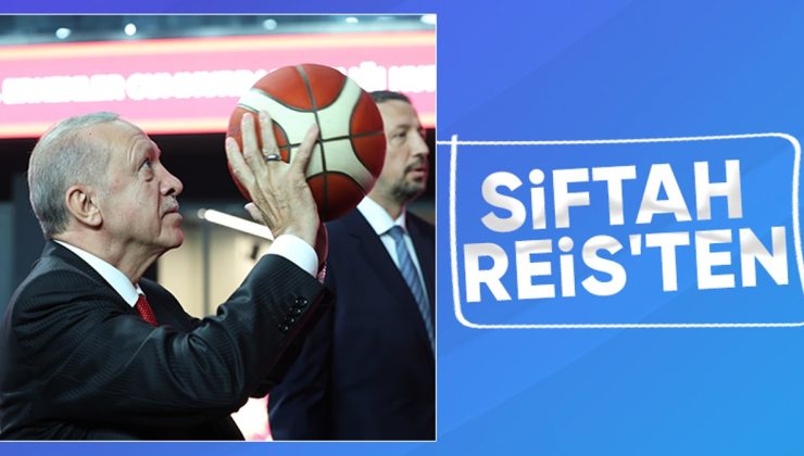 Cumhurbaşkanı Erdoğan, BGM açılışında potaya basket attı