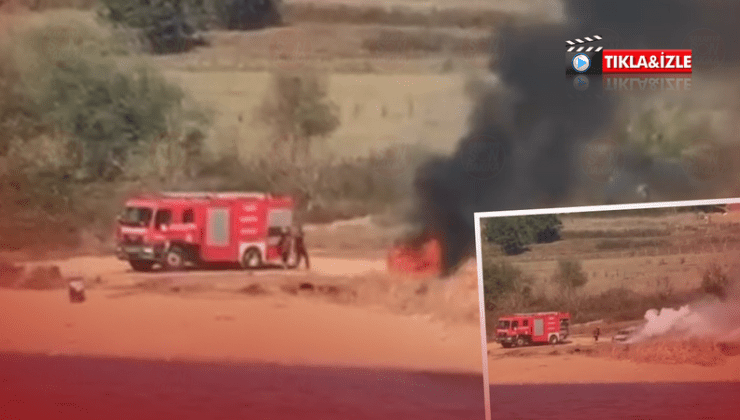 Göletin yanında bomba gibi patladı! O anları telefonla kaydetti…