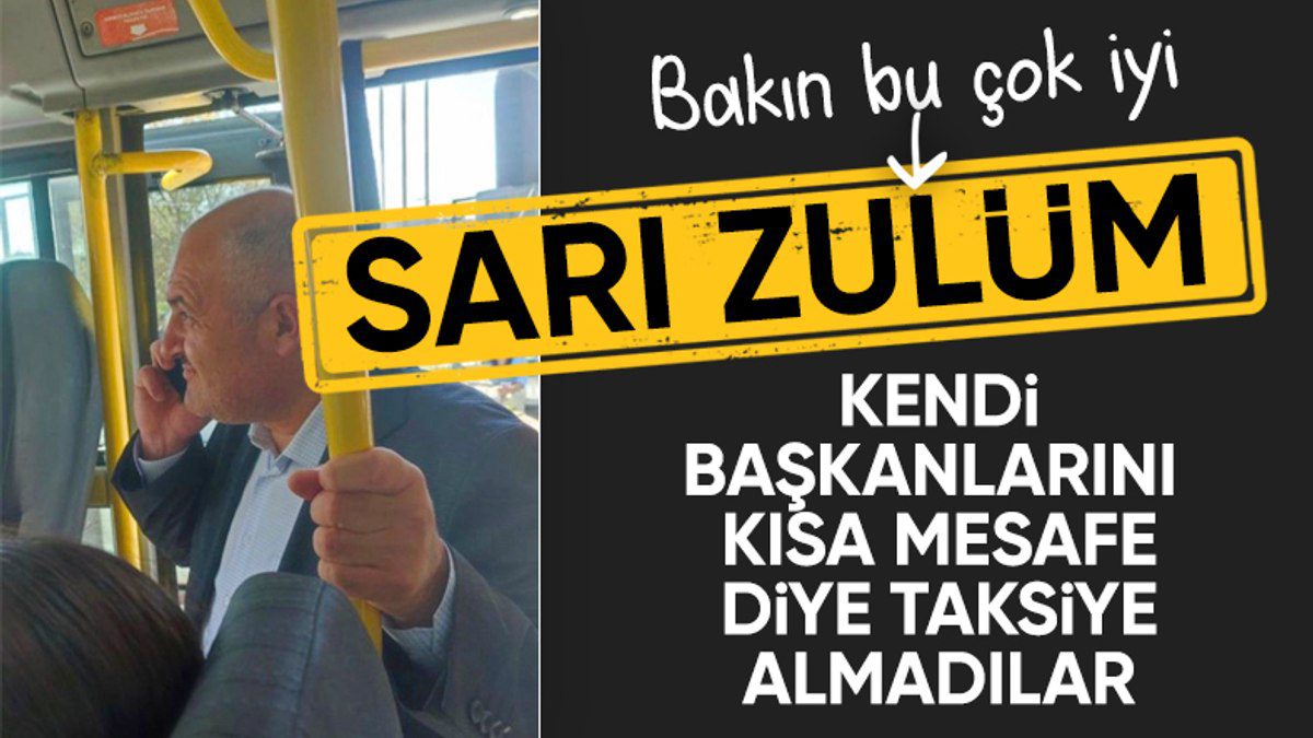 İstanbul Taksiciler Esnaf Odası Başkanı Eyüp Aksu minibüste görüntülendi