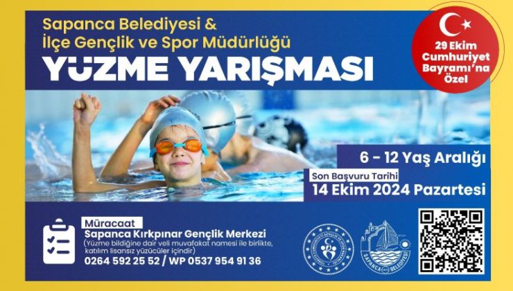 Sapanca Belediyesi’nden Cumhuriyet, Yüzme Yarışması