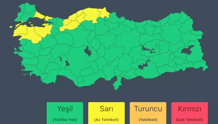 12 İldde Sağanak Yağış Uyarısı