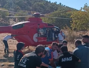 Ağaçtan Düşen Yaralıya Hava Ambulansı