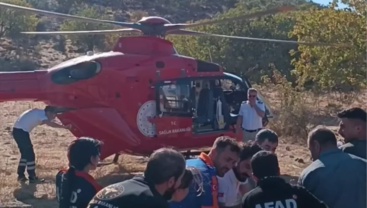 Ağaçtan Düşen Yaralıya Hava Ambulansı
