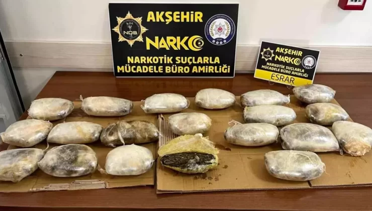 Akşehir’de 11 Kilo Esrar Ele Geçirildi