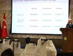 Bakan Şimşek, Katar’da yatırımcılarla bir araya geldi