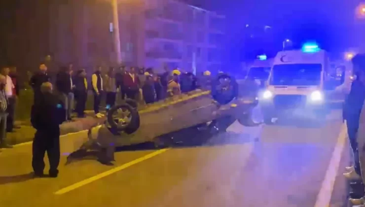 Bartın’da Takla Atan Araçta Sürücü Yaralandı