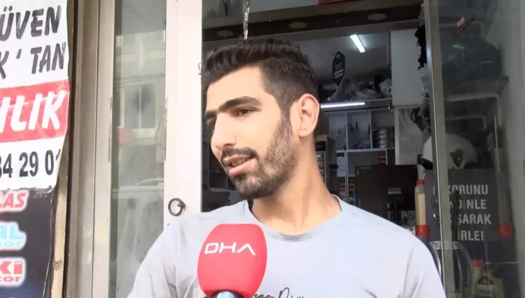 Bebekle Kask Çalan Kadın Güvenlik Kamerasında