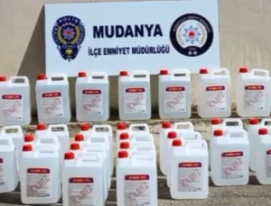Bursa’da 260 litre etil alkol ele geçirildi