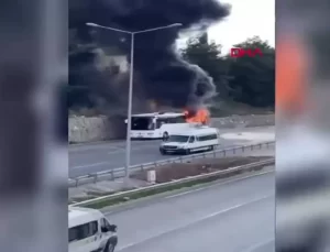 Bursa’da Servis Otobüsü Yangın Çıkardı