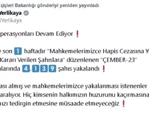 Çember-23 Operasyonunda 4 Bin 139 Suçlu Yakalandı