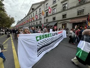 Cenevre’de İsrail Saldırılarına Protesto