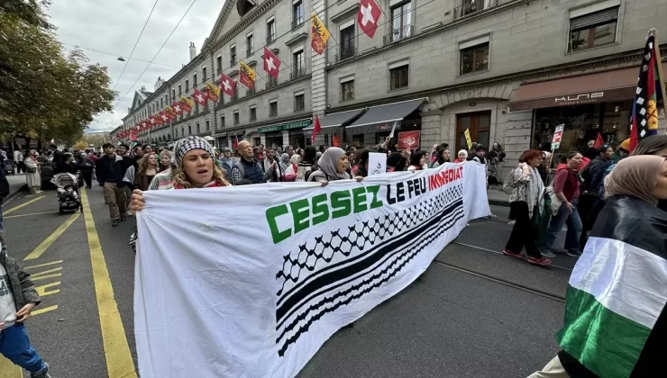 Cenevre’de İsrail Saldırılarına Protesto