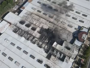 Çerkezköy’de Deri Fabrikasında Yangın