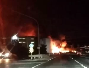 Çerkezköy’de Kozmetik Fabrikasında Yangın