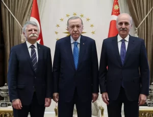 Cumhurbaşkanı Erdoğan, TBMM Başkanı Kurtulmuş’u kabul etti