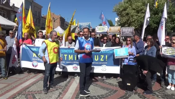Edirne’de Öğretmenlerden Kanun Teklifine Tepki