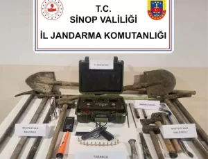 Erfelek’te Kaçak Kazı Yapan 3 Şüpheli Yakalandı