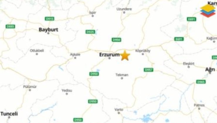 Erzurum’da deprem: 3,8 ile sallandı