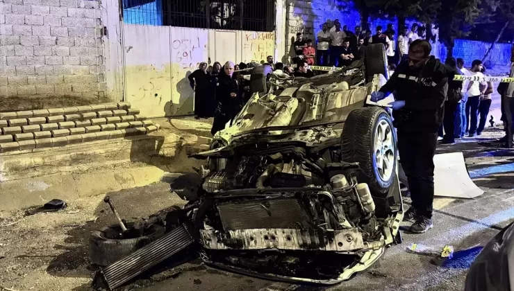 Gaziantep’te takla atan otomobilin sürücüsü hayatını kaybetti