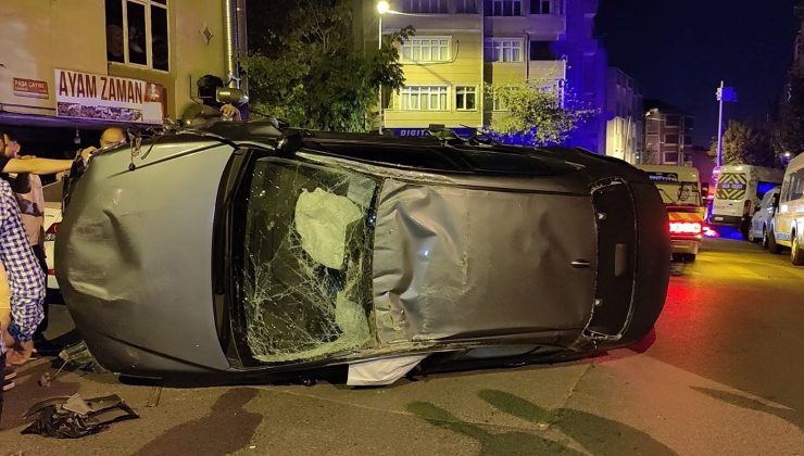 Gaziosmanpaşa’da kaza: Kontrolden çıkan araç park halindeki 6 araca çarptı