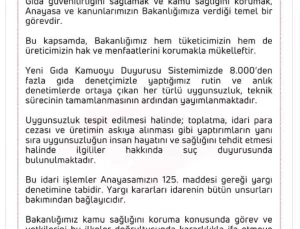 Gıda Denetiminde Yeni Sistem