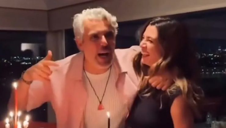 Gökçe Bahadır’ın pasta üflerken saçları yandı