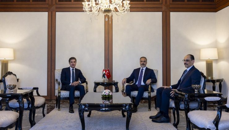 Hakan Fidan, İbrahim Kalın ve Barzani, Ankara’da bir araya geldi