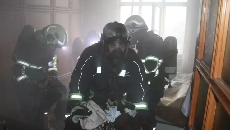 Havza’da Apartman Dairesinde Yangın