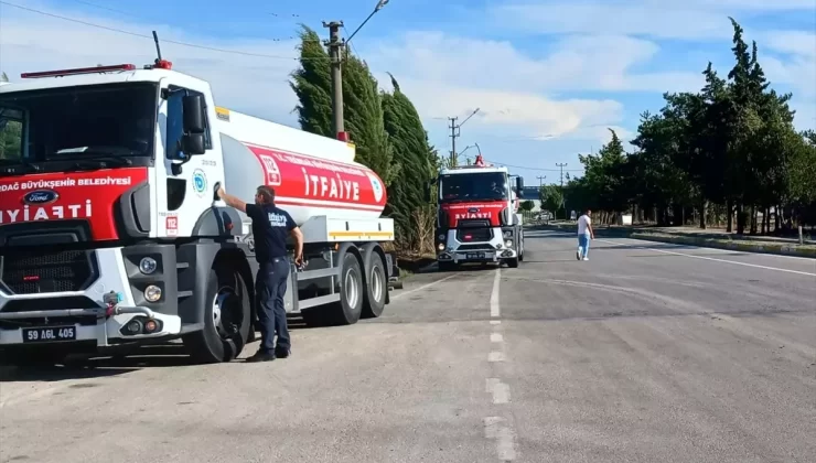 Hayrabolu’da Ağaçlık Alanda Yangın