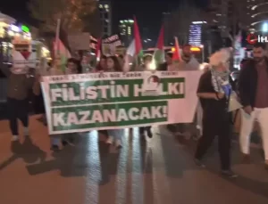 İstanbul’da Filistin’e Destek Yürüyüşü