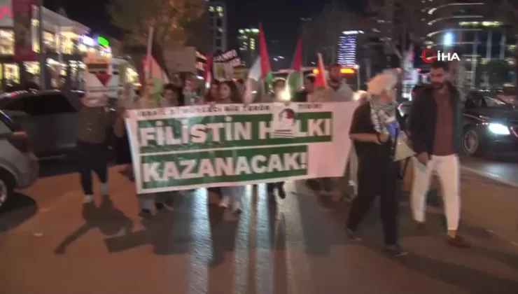 İstanbul’da Filistin’e Destek Yürüyüşü