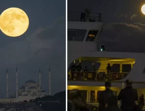 İstanbul’da Yılın En Büyük ‘Süper Dolunay’ı Göz Kamaştırdı