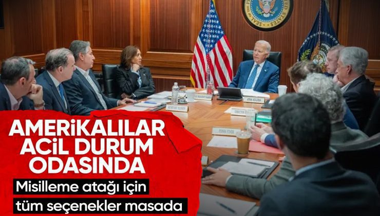 Joe Biden ve yönetimi İran’ın İsrail’e füze saldırıları sonrası Acil Durum Odası’nda toplandı