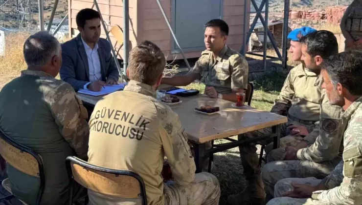 Kaymakam Çelik, Çeliktepe Üs Bölgesini Ziyaret Etti