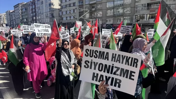 Kayseri’de İsrail Saldırılarına Tepki Yürüyüşü