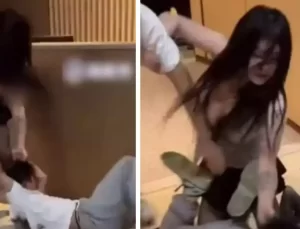 Kendisine hakaret eden erkek müşteriyi tekme tokat dövdü