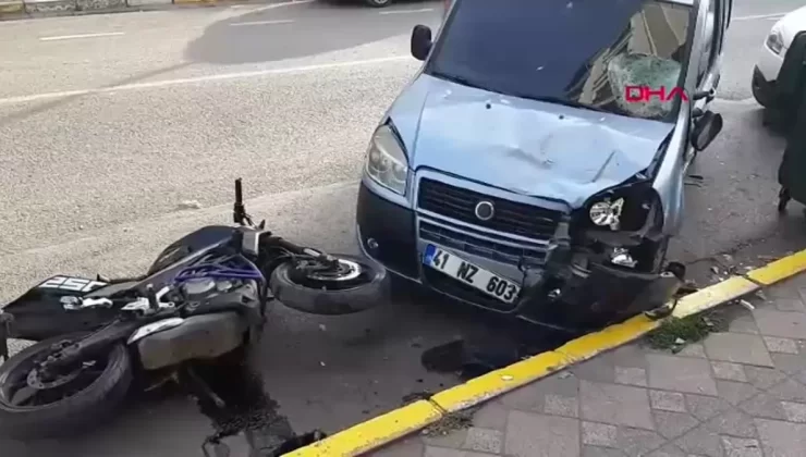 Körfez’de Motosiklet ile Araç Çarpıştı