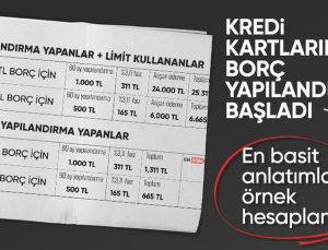 Kredi kartı yapılandırma süreci başlıyor
