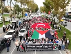 Kütahya’da Filistin’e Destek Yürüyüşü Düzenlendi