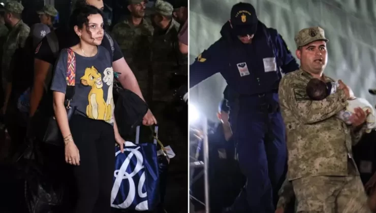 Lübnan’dan tahliye edilen 558 Türk vatandaşını taşıyan ilk gemi Mersin’e ulaştı