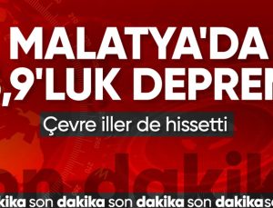 Malatya’da 5.9 büyüklüğünde deprem