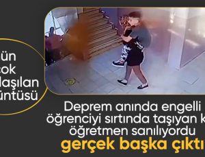 Malatya’da deprem anında engelli oğlunu sırtında taşıyan anne duygulandırdı