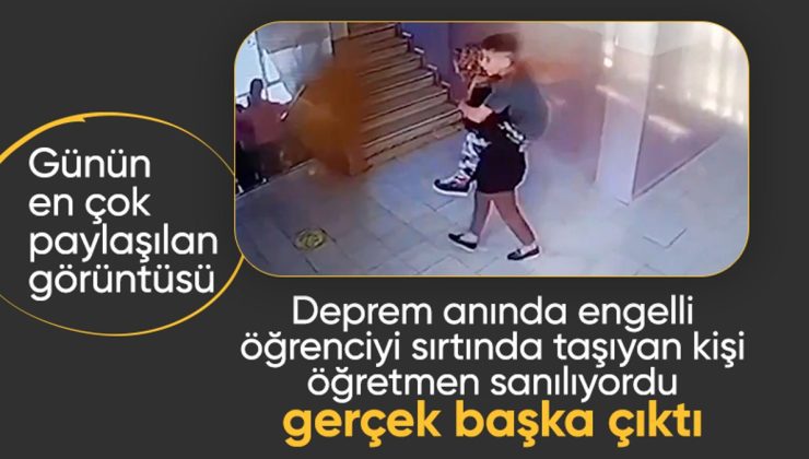Malatya’da deprem anında engelli oğlunu sırtında taşıyan anne duygulandırdı