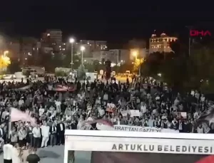 MARDİN İsrail’in Gazze’ye yönelik saldırıları Mardin’de protesto edildi
