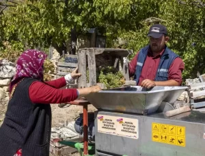 Mersin’de Üzüm Sıkma Makinesi ile Üretim Hızlanıyor
