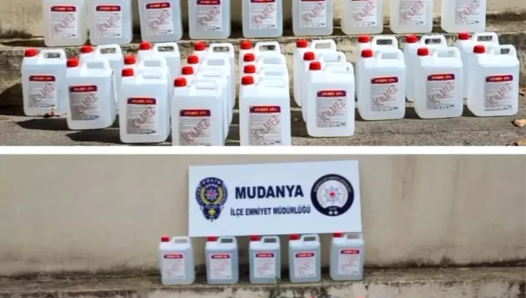 Mudanya’da Kaçak Alkol Operasyonu