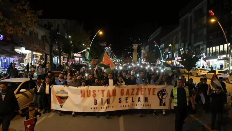 Muş’ta Gazze Saldırıları Protesto Edildi